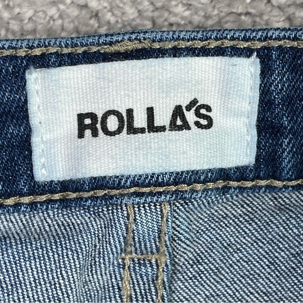 Rolla's Jeans Women’s 30 Blue Skinny High Rise Dark Wash Ripped - Picture 5 of 13
